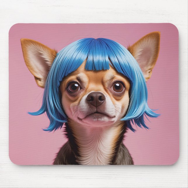 Tapis De Souris Chihuahua wig (Devant)