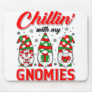Tapis De Souris Chillin With My Gnomies Christmas Santa Hat Gnome