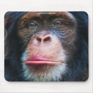 Tapis De Souris Chimpanzé Conservation de la faune Art Mousepad