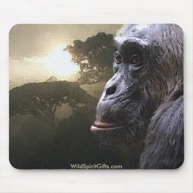 Tapis De Souris Chimpanzé Mousepad (Devant)