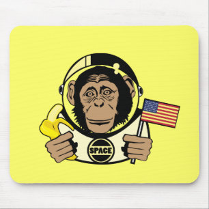 Tapis De Souris Chimpanzé Mousepad de l'espace
