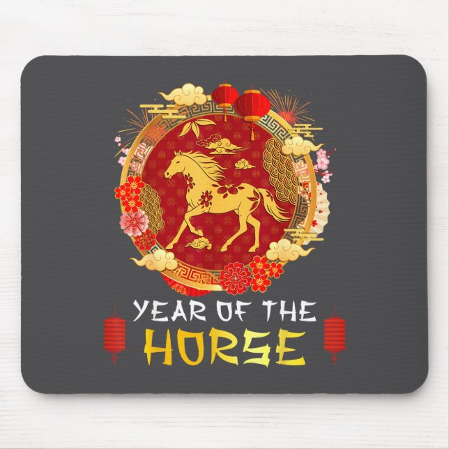 Tapis De Souris Chinese New Year 2026 Year Of The Horse Chinese Zo (Devant)