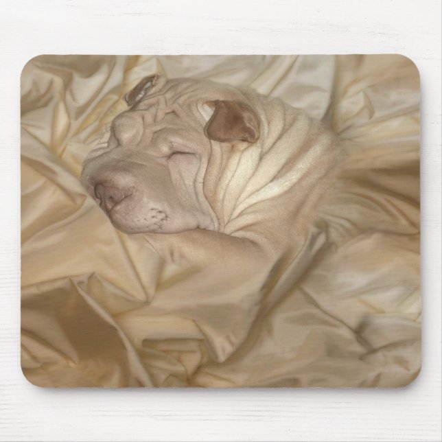 Tapis De Souris Chinois Shar Pei camouflé dans les rides (Devant)