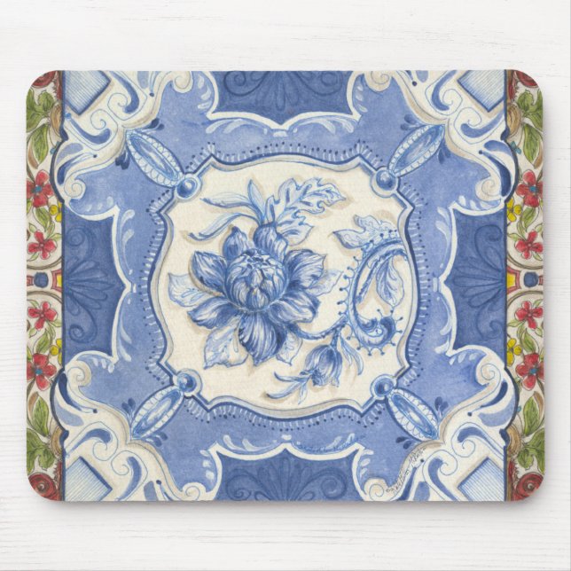 Tapis De Souris Chinoiserie Lotus Mousepad (Devant)