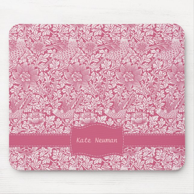 Tapis De Souris Chintz rose fait sur commande (Devant)