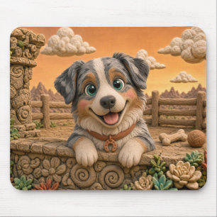 Tapis De Souris Chiot berger australien mignon, bébé chien