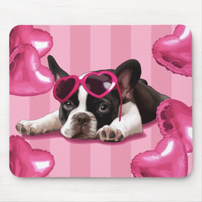 Tapis De Souris Chiot de bouledogue français de Valentine (Devant)