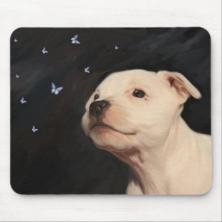 Tapis De Souris Chiot de bull-terrier du Staffordshire