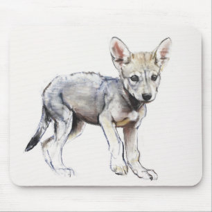 Tapis De Souris Chiot de loup Arabe d'hésitation 2009