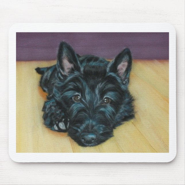 Tapis De Souris Chiot de Scottie "de fin de support de bébé" - (Devant)