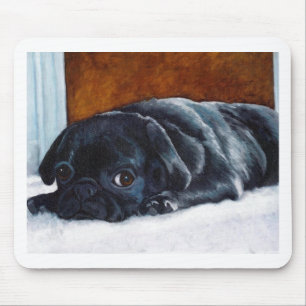 Tapis De Souris Chiot noir de carlin