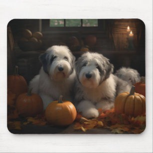 Tapis De Souris Chiot Old English Sheepdog Délice d'Automne Citrou