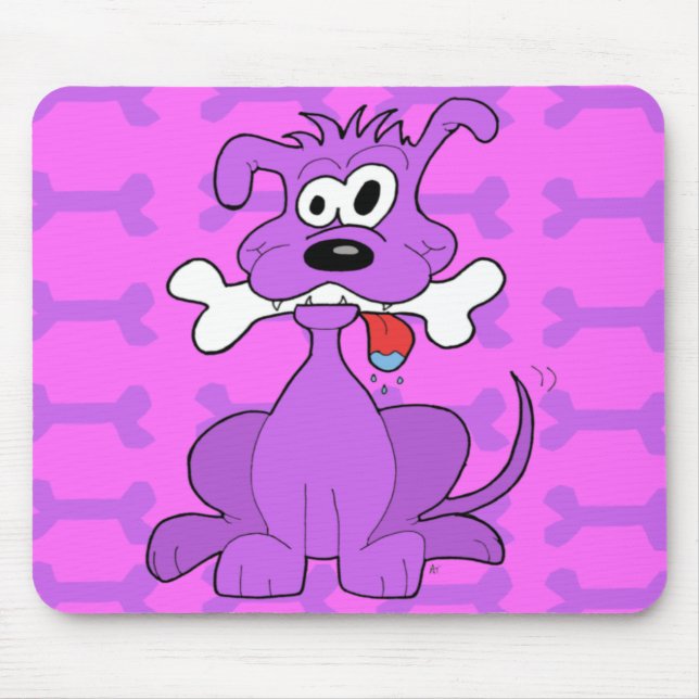 Tapis De Souris Chiot pourpre Mousepad (horizontal) (Devant)