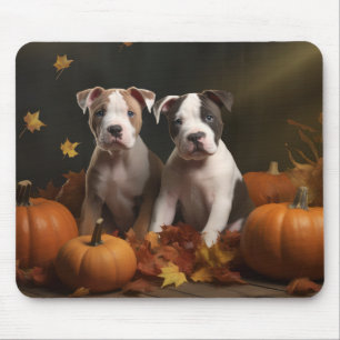 Tapis De Souris Chiots American Staffordshire Autumn Delight
