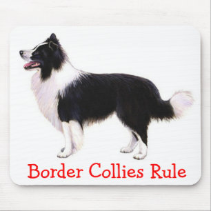 Tapis De Souris Chiots Border Collie Noir Et Blanc