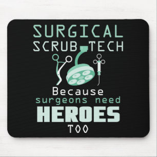 Tapis De Souris Chirurgical frottez le cadeau drôle de chirurgie
