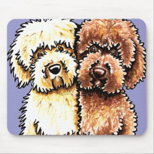 Tapis De Souris Chocolat crème Labradoodles