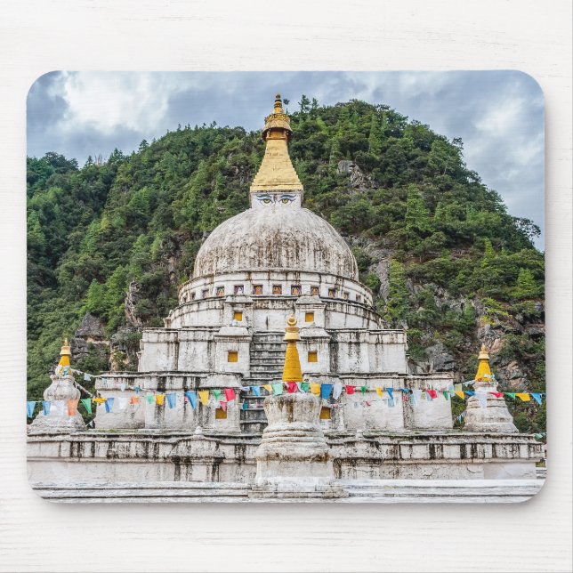 Tapis De Souris Chorten Kora - Bhoutan oriental, Himalaya, Asie (Devant)