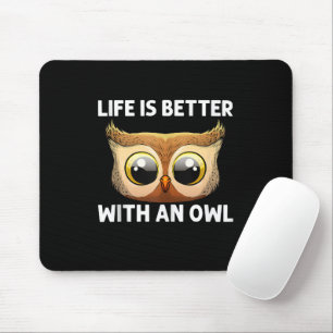 Tapis De Souris Chouette cool Art Pour Hommes Femmes Oiseaux Noctu