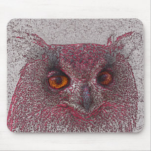 Tapis De Souris Chouette éthérée