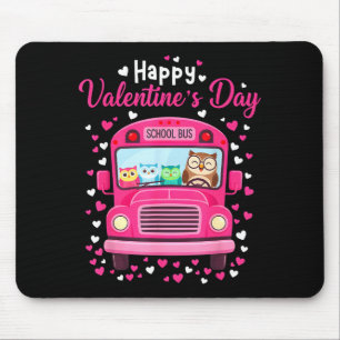 Tapis De Souris Chouettes drôles conducteur de bus scolaire joyeus