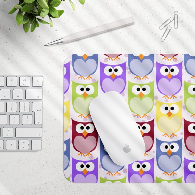 Tapis De Souris Chouettes mignonnes, Chouette Motif, Chouettes pou (Créateur téléchargé)