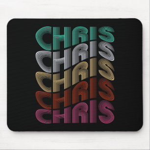 Tapis De Souris Chris D groovy Nom J'aime Chris Mème 70,80's