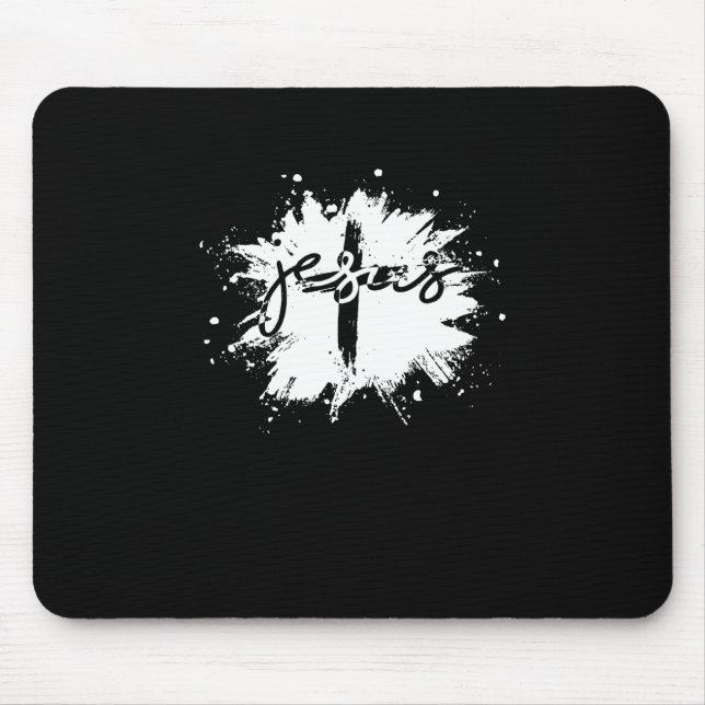 Tapis De Souris Christ Cross Crucifix Religion Christianity (Devant)