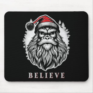Tapis De Souris Christmas Bigfoot - Croire en Bigfoot porter San
