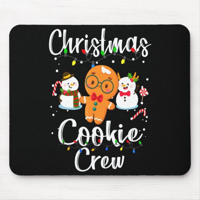 Tapis De Souris Christmas Cookie Crew Baking Team New Xmas Bakers  (Devant)