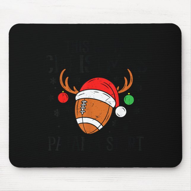 Tapis De Souris Christmas Football Pajama Shirt Santa Claus Matchi (Devant)