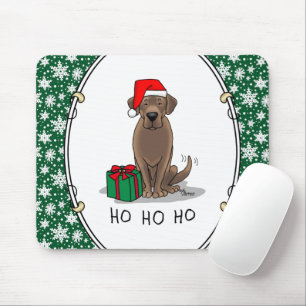 Tapis De Souris Christmas Père Noël Chocolat Labrador Retriever Dr