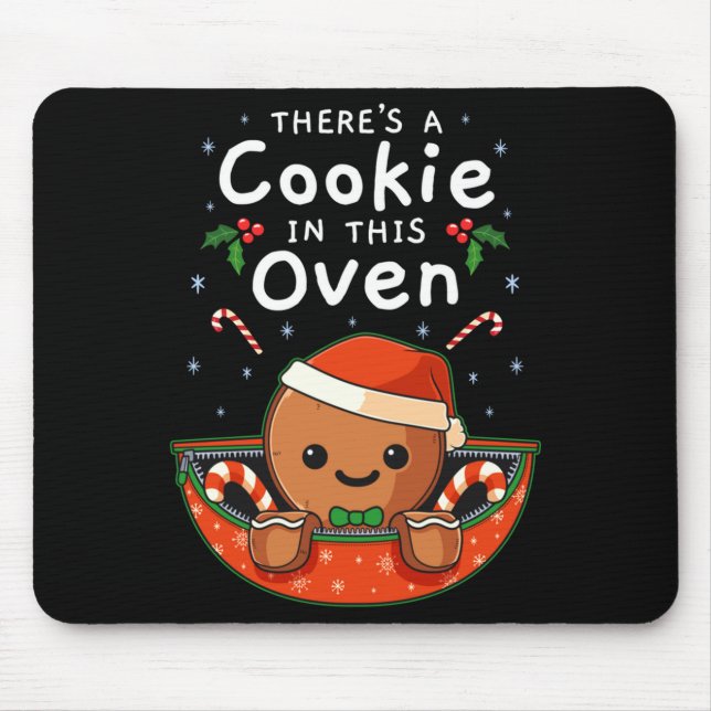 Tapis De Souris Christmas Pregnancy Gingerbread Man Baby Cookie In (Devant)