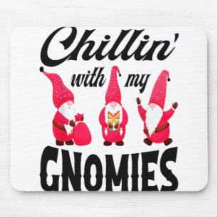 Tapis De Souris Christmas Santa Hat Gnome Chillin With My Gnomies