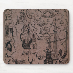 Tapis De Souris Christopher Colombus découvrant les îles