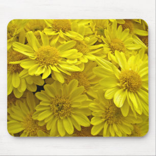 Tapis De Souris Chrysanthèmes jaune soleil