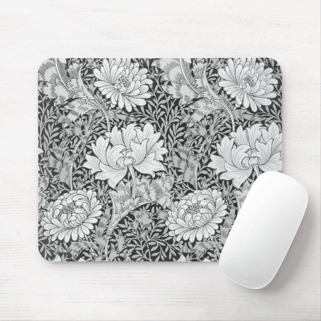 Tapis De Souris Chrysanthemum Gray, William Morris (Avec souris)