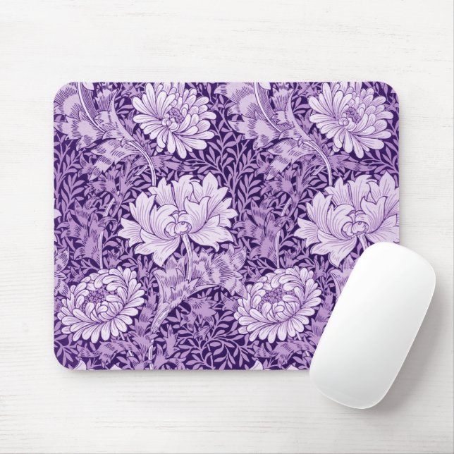 Tapis De Souris Chrysanthemum Purple, William Morris (Avec souris)