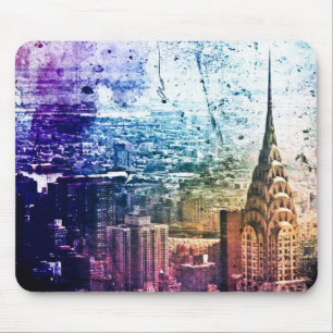 Tapis De Souris Chrysler construisant - peinture éclaboussée - N