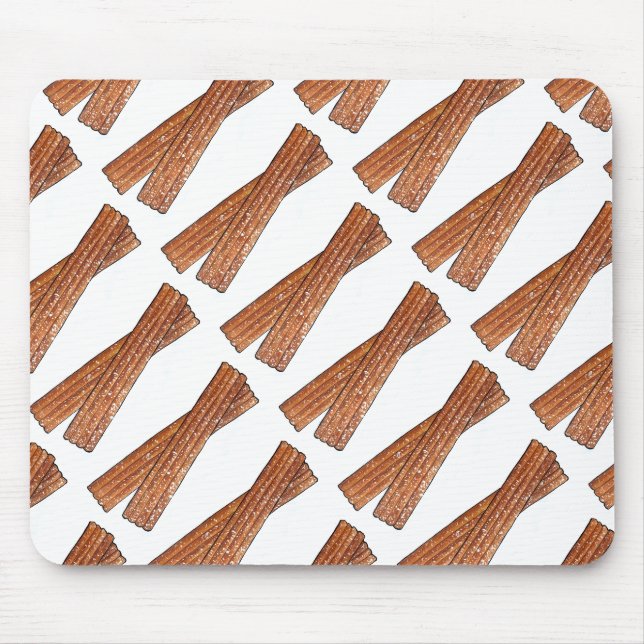 Tapis De Souris CHURROS Espagnol Portugais Fried Churro Pastry (Devant)