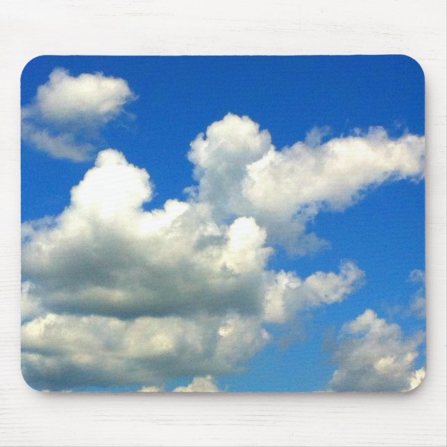 Tapis De Souris Ciel bleu nuages blancs (Devant)