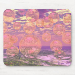 Tapis De Souris Cieux glorieux - roses et rêve jaune