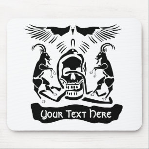 Tapis De Souris Cimier de la trinité corrompue de chèvre noire