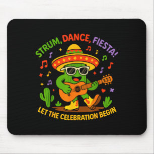 Tapis De Souris Cinco de mayo cactus drôle chapeau strum danseCin