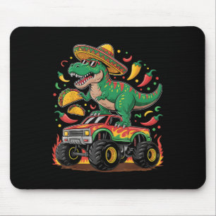 Tapis De Souris Cinco De Mayo Dinosaur Taco Monster Truck Sombrero