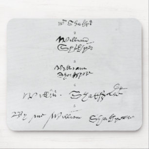 Tapis De Souris Cinq autographes véritables de William Shakespear