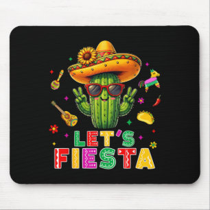 Tapis De Souris Cinq mai mexicain cactus drôle allons fiestaCinc