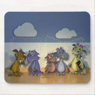 Tapis De Souris Cinq petits dragons
