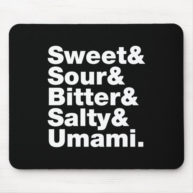 Tapis De Souris Cinq saveurs de base (Devant)