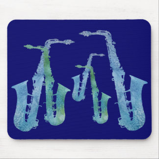Tapis De Souris Cinq saxos bleus frais